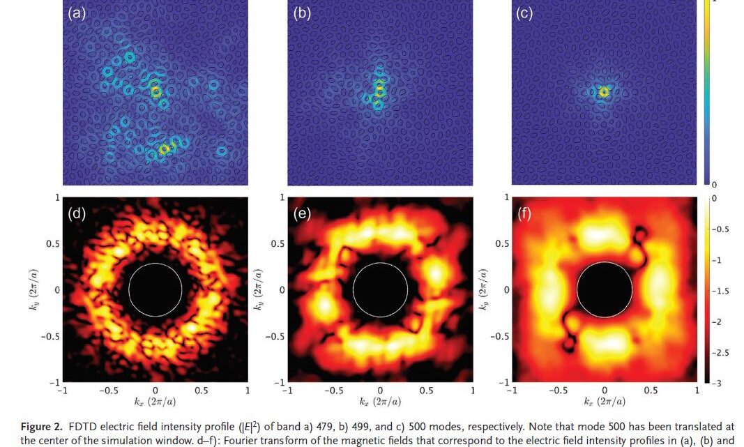 Near-Field Investigation of Luminescent Hyperuniform Disordered Materials