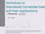 Workshop on Disordered Correlated Media and their Applications